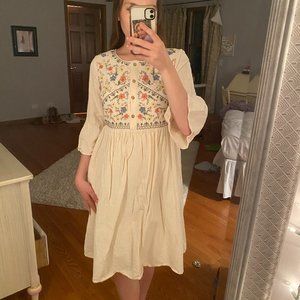 Modest Embroidered Dress